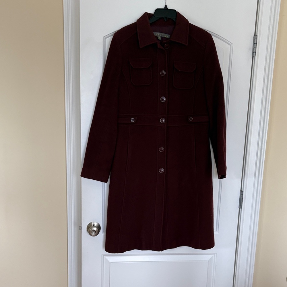 Women's Burgundy Coat